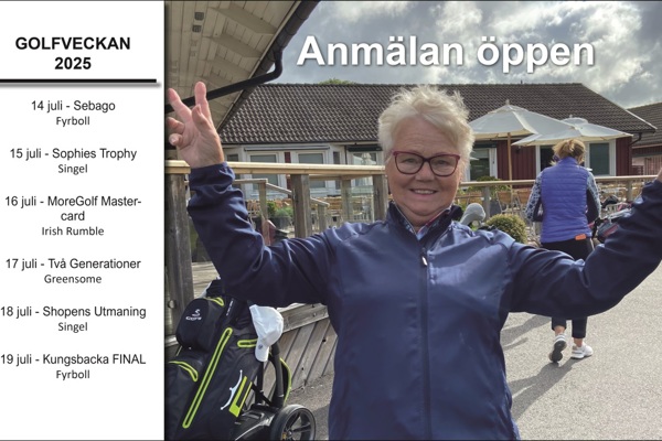 Anmälan öppen till Golfveckan!